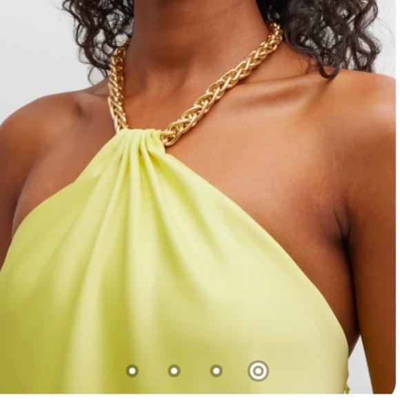 Liv Foster Chain Halter A-Line Dress - Sun, size 6 - Picture 3 of 6